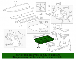 Trunk tray Lexus CT200h 11-17