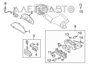 Subaru b9 Tribeca light control button