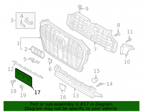 Audi Q3 83A 19-25 Front License Plate Area (Non-Standard Holes)