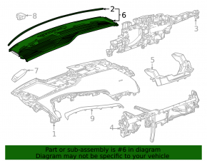 Chevrolet Equinox EV 24-26 black upper front panel trim