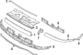 Bracket for the upper trim of the front bumper Hyundai Ioniq 5 25-26 without DRL