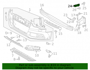 Front bumper mount, right, Audi A5 08-16