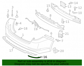 Right reflector for Kia Optima 2014-2015