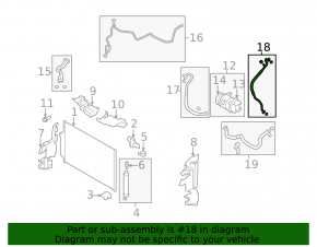 Air conditioning hose compressor-heater first Nissan Murano z51 09-14