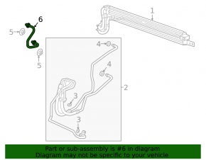 Cooling pipe short automatic transmission Chevrolet Trax 15-21 LUV MNK
