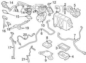 Left EGR valve for Porsche Macan 15-18 3.0T, 3.6T