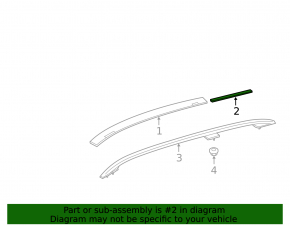 Roof lining rear left Mercedes GLS-class X166 13-19 under roof rails, under panorama