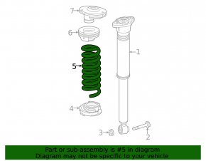 Rear left spring Mercedes W213 E 17-23 stiffness 3 blue