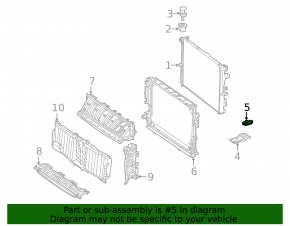 Lower left radiator support for Mercedes A-class V177, 19-22 tires