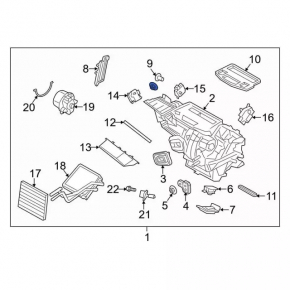 Heater assembly Ford Fiesta 11-19 single-zone