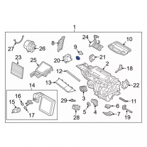 Heater assembly Ford Fiesta 11-19 single-zone