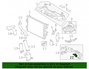 Coolant temperature sensor Jaguar F-Pace X761 17- AJ126 on the pipe