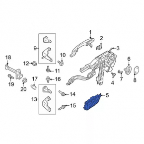 Door handle outer rear left Ford Escape MK4 20-24