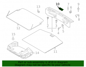 Ford Mustang Mach-E 21-26 trunk opening trim insert black