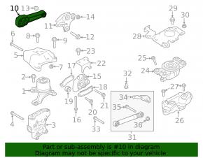 Upper engine mount Land Rover Discovery Sport 17-19 2.0