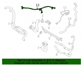 Cooling system return pipe, reservoir-head, Audi Q5 80A 18-20 3.0T