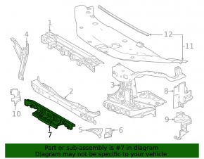 Lower radiator deflector for Lexus LX 22-26