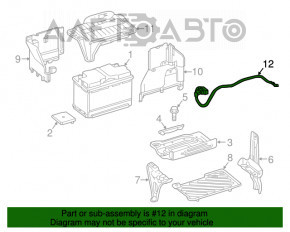 Negative terminal Mercedes CLA 14-19
