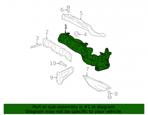 Exhaust manifold Lexus CT200h 11-17