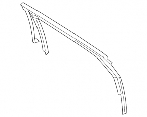 Upper rear right door molding for VW Jetta 19-24 with glass seal