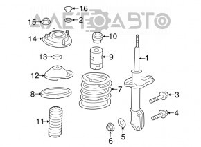 Shock absorber front left Subaru Forester 14-18 SJ