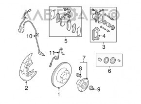 Front right caliper assembly for Subaru Outback 10-14