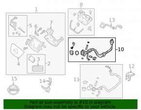Right Nissan Leaf 13-17 CHAdeMO fast charging port with cable, broken mount