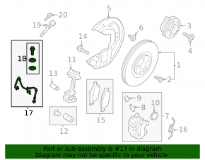 Front right brake hose Volvo V90 17-22
