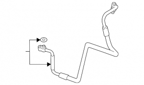 Air conditioning tube condenser-compressor Audi A6 C7 12-15 3.0T