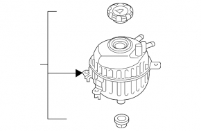 Expansion tank for cooling Audi E-Tron 19-23 with cap