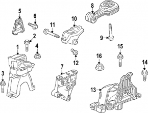Rear Engine Mount Lower Bracket Honda Civic X FC 16-21