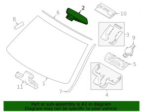 BMW X5 G05 24-26 auto-dimming interior mirror