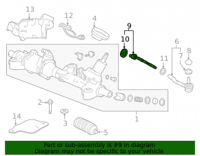 Steering rod left Acura TLX 15- 3.5 CTR