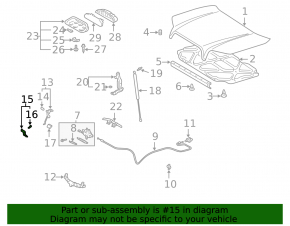 Lexus GX470 03-09 Hood Lever