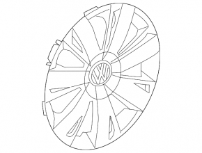 Wheel cap R16 VW Jetta 11-14 USA type 2, scratches