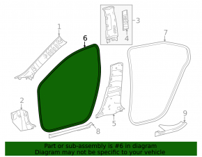 Front left door opening seal Lexus RZ 23-24
