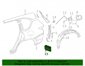 Rear right ventilation shield Lexus LX600 LX700h 22-25
