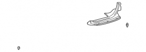 Rear right door sill plate for Lexus ES300 ES330