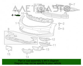 Front bumper mount right Chrysler 200 15-17 SIGNEDA