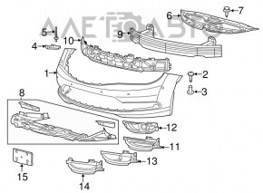Front bumper mount right Chrysler 200 15-17 SIGNEDA
