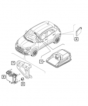 Front Lane Keeping Camera Fiat 500X 16-18