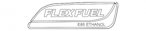 Emblem-inscription "Flex fuel" for the tailgate of Toyota Sequoia 08-17