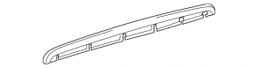 Trunk door molding Lexus RX300 RX330 RX350 RX400h 04-09 chrome, 3 studs missing