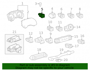 Toyota Highlander 20-25 Fuel Door Release Button