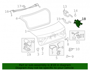 Motor trunk drive Lexus ES300h ES350 13-18