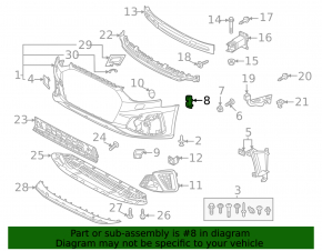Left muffler tip bracket for Audi A4 B9 20-25