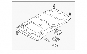 Subaru B10 Tribeca headliner, beige, no sunroof