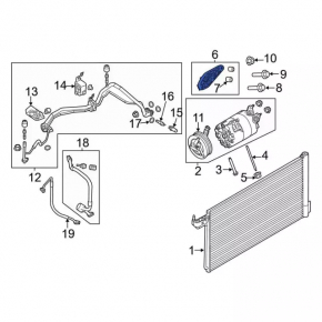 Lincoln MKC 15- 2.0T Air Conditioning Compressor Bracket