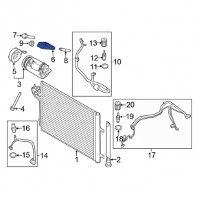 Lincoln MKC 15- 2.0T Air Conditioning Compressor Bracket