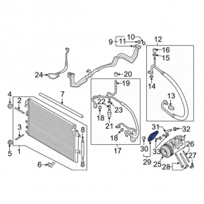 Lincoln MKC 15- 2.0T Air Conditioning Compressor Bracket